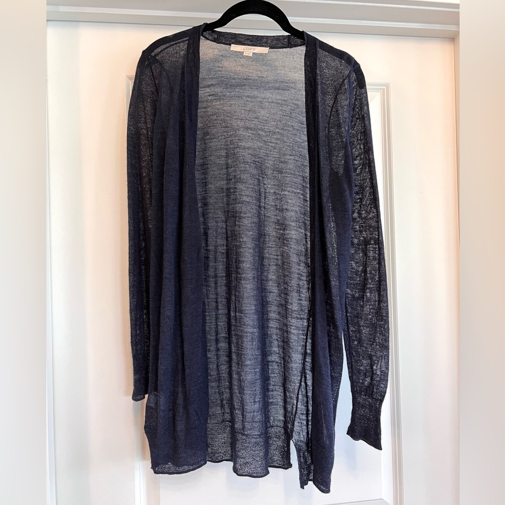 NWOT Ann Taylor Loft, blue, XS, long cardigan